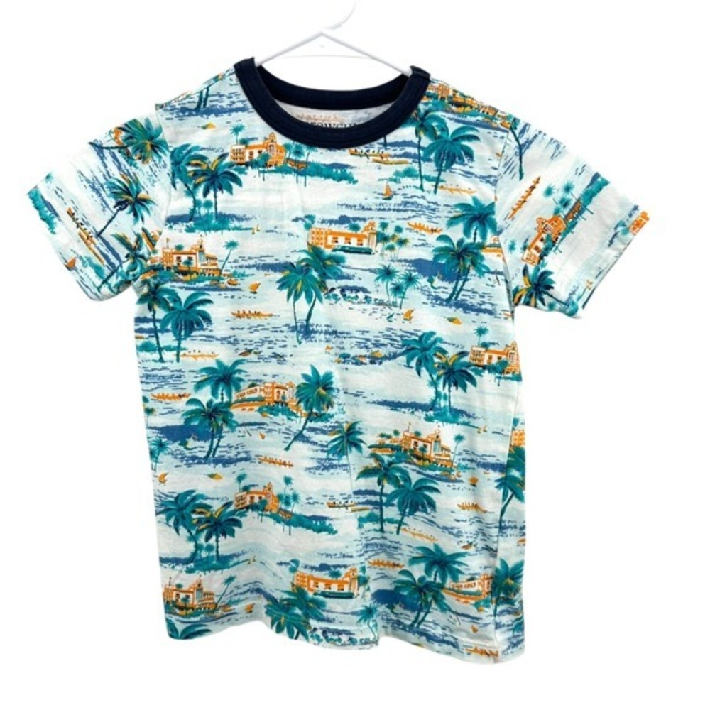 Crewcuts Boys Size 6/7 Palm Tree Short Sleeve T-Shirt Summer‎ Back to School
